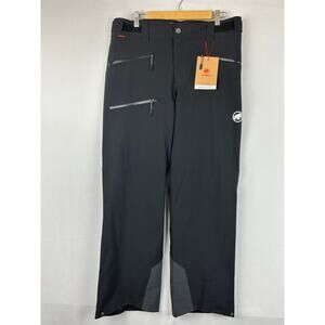 Mammut Stoney HS Hardshell All-Mountain Ski Pants Black Men's Size 52 or US 36